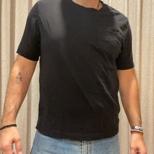 Croft & Barrow Classic Black Pocket Crewneck T-Shirt - Men